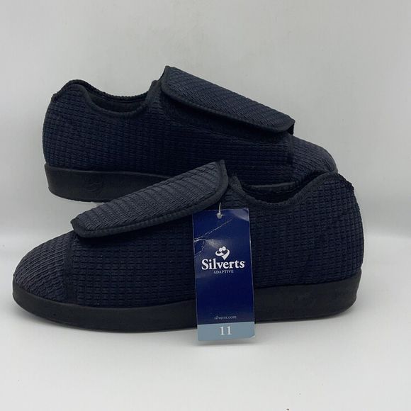 Silverts Blue Reusable Slippers Mens Size 11 Women’s Size 13  Slip-Resistant - Picture 1 of 8